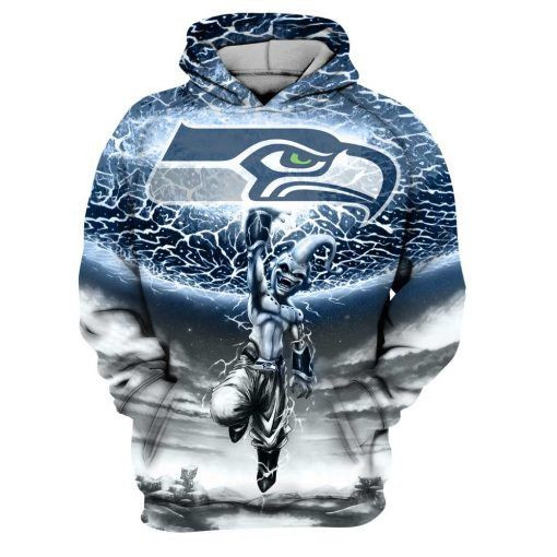 Seattle Seahawks Kid Buu Dragon Ball Z 42 Unisex 3D Hoodie Gift For Fans