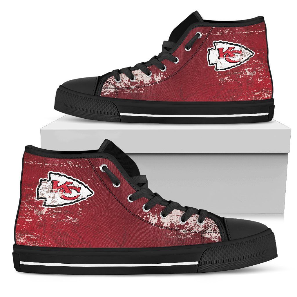 Kansas City Chiefs Red N White High Top Shoes