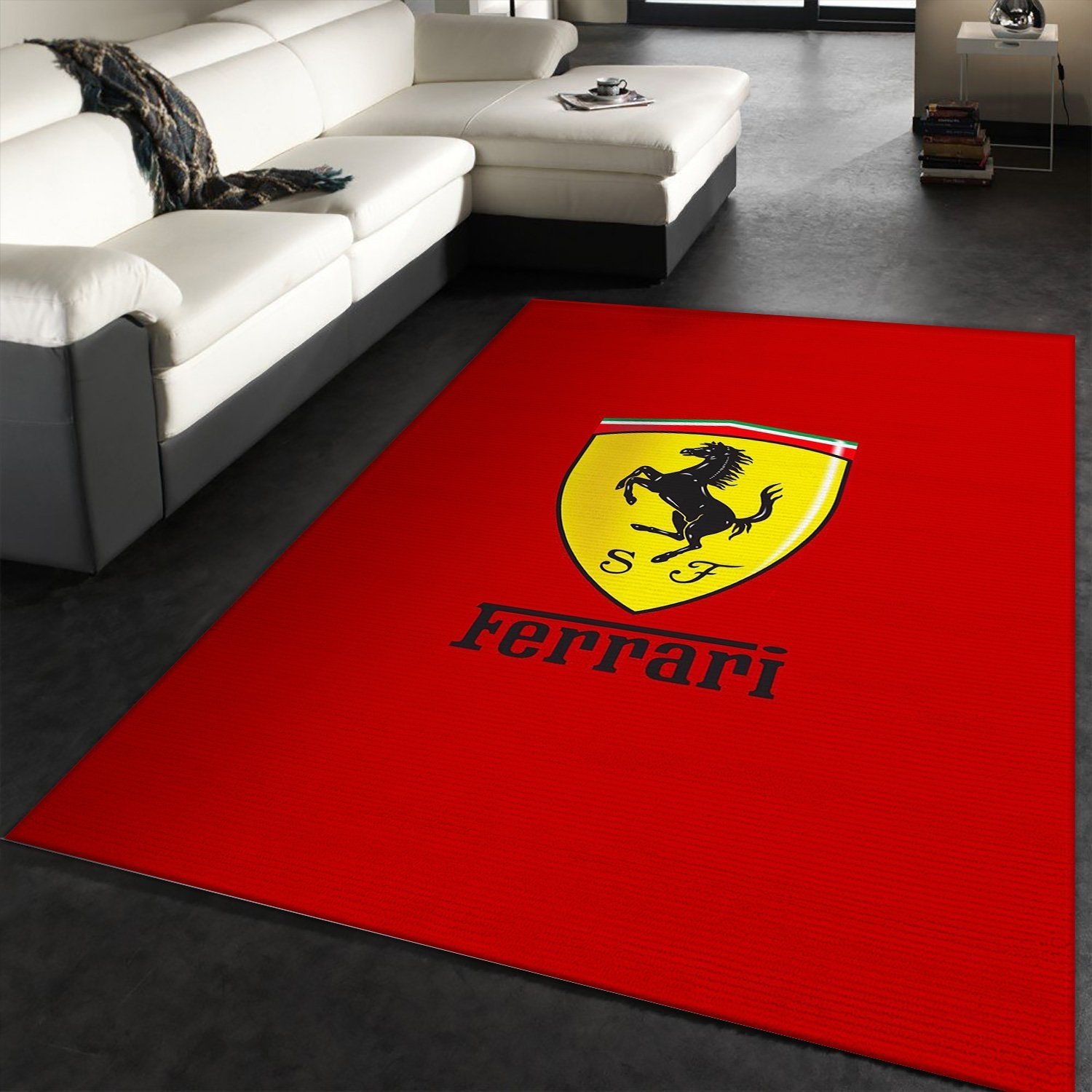 Ferrari Logo Area Rug For Christmas Living Room Home Decor Floor Decor