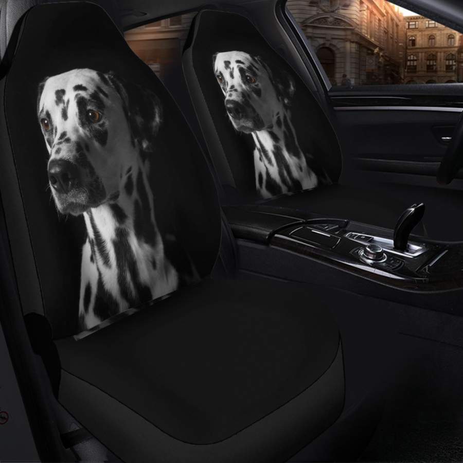 Dalmatians Dog Face Animal Car Seat Covers