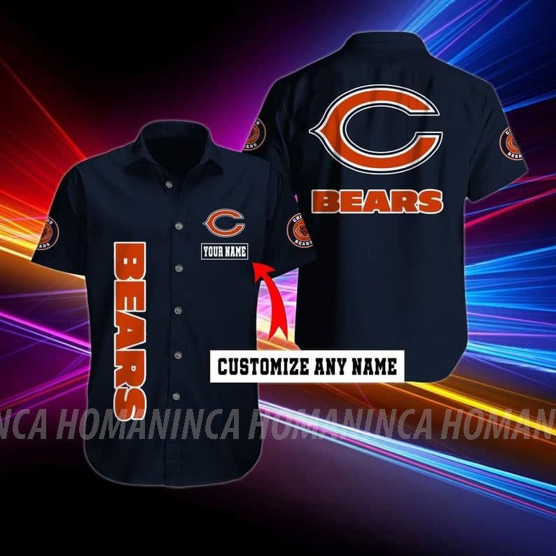 Chicago Bears Nfl Hawaiian Summer Shirt, Chicago Bears Summer Shirt, Chicago Bears Nfl Fan Hawaiian Shirt Short K96N13