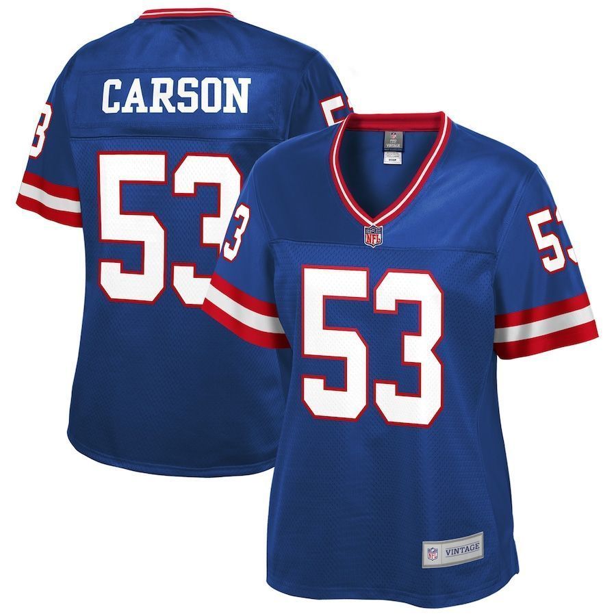 Womens New York Giants Harry Carson Royal Retired Player Jersey jersey