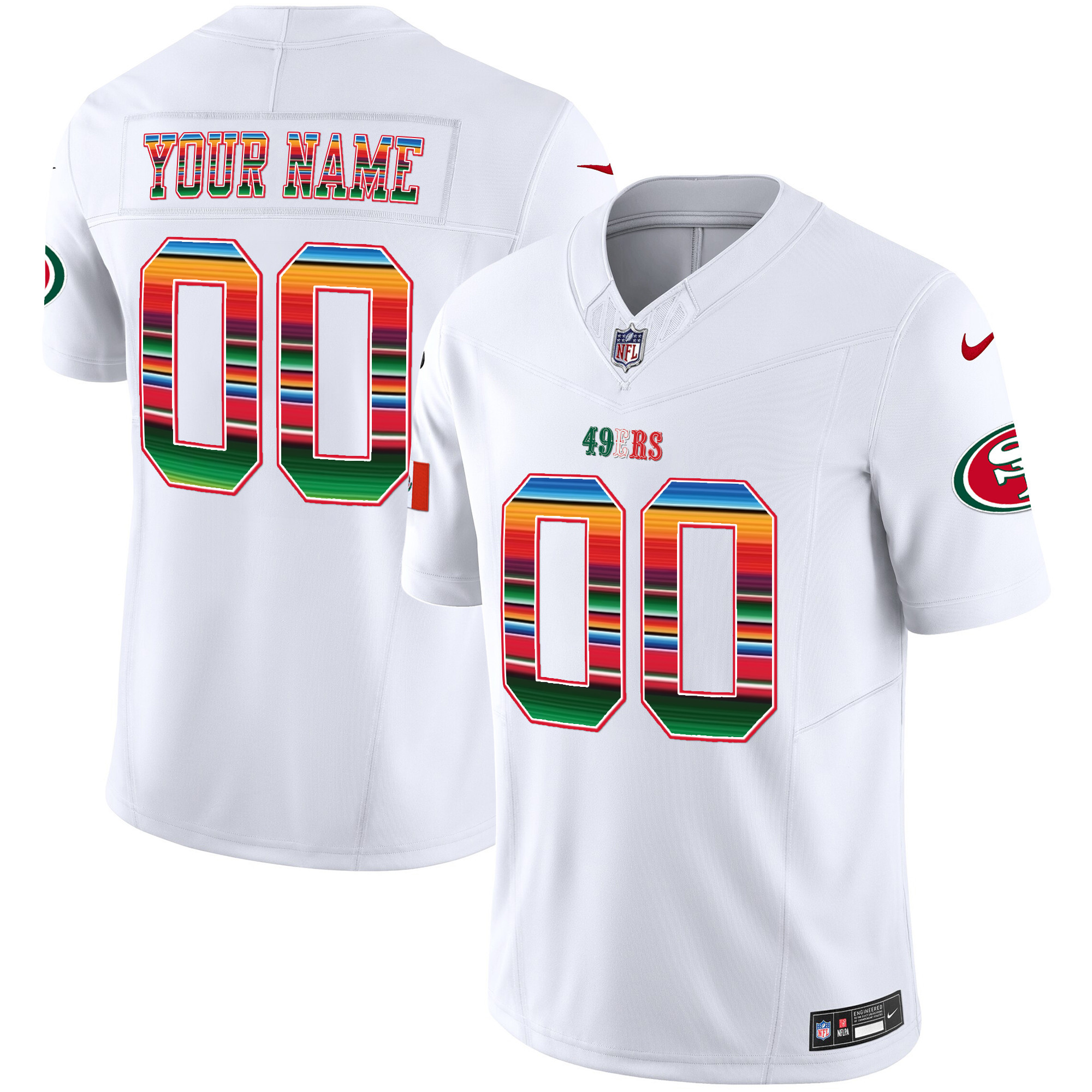 49Ers Mexico Vapor Custom Jersey V3 – All Stitched