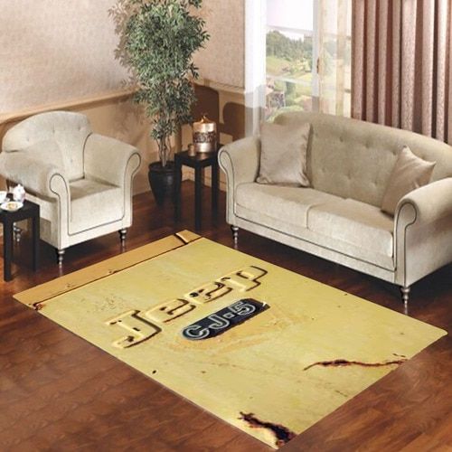 Jeep Cj5 Logo Living Room Carpet Rugs