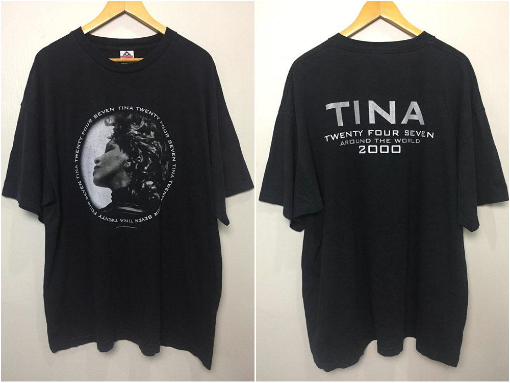 Vintage Tina Turner Twenty Four Seven Around The World Album Concert Tour T Shirt