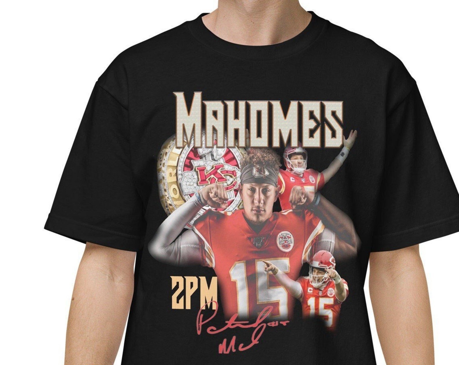 Patrick Mahomes  Showtime  Kansas City Chiefs Bootleg T Shirt