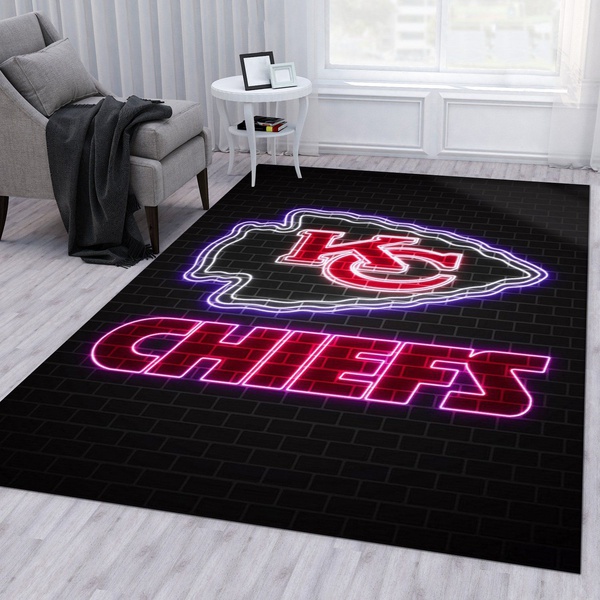 Kansas City Chiefs Football Rug Bedroom Rug Christmas Gift US Decor