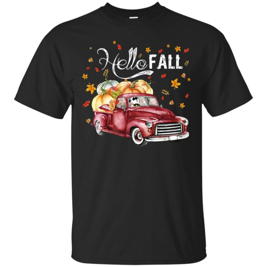 AGR Snoopy Hello Fall Snoopy Pumkin Halloween Shirt Snoopy New Fashion