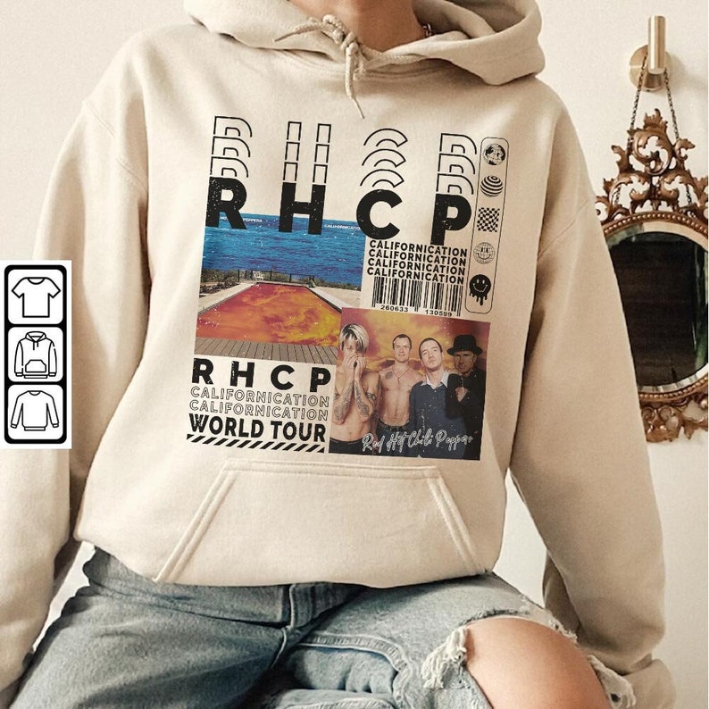 Red Hot Chili Peppers Blood Music Hoodies, Hoodies Y2K Merch Vintage Rhcp World Tour 2023