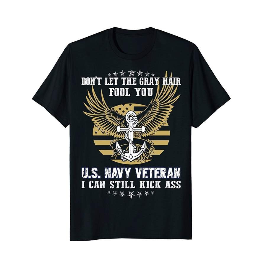 Vintage T-Shirt U.S. Navy Veteran Men Casual T-Shirt