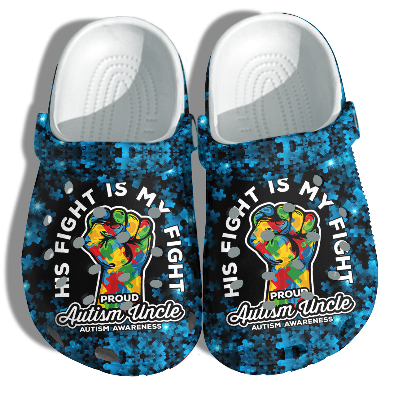 Proud Autism Uncle Autism Awareness Clogs Crocs Shoes Gifts – Proud123