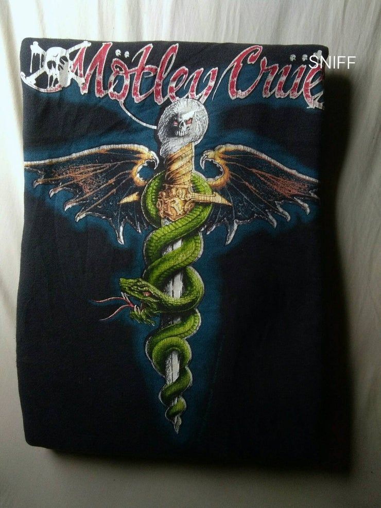 Vintage 80 S Motley Crue Dr Feelgood Concert Tour 1989 Sweat En Libert Shirt