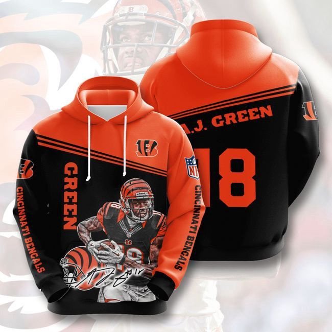 Cincinnati Bengals A.J. Green 15 Unisex 3D Hoodie Gift For Fans