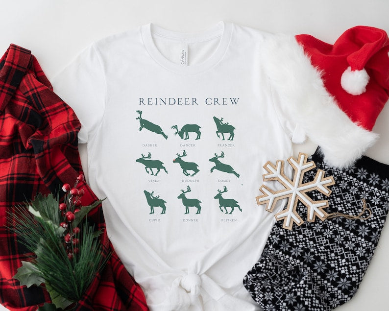 Christmas Reindeer Shirt, Christmas Shirt, Christmas Reindeer Crew Shirt, Women'S Christmas, Christmas Gift Shirt - Christmas Gift Ideas