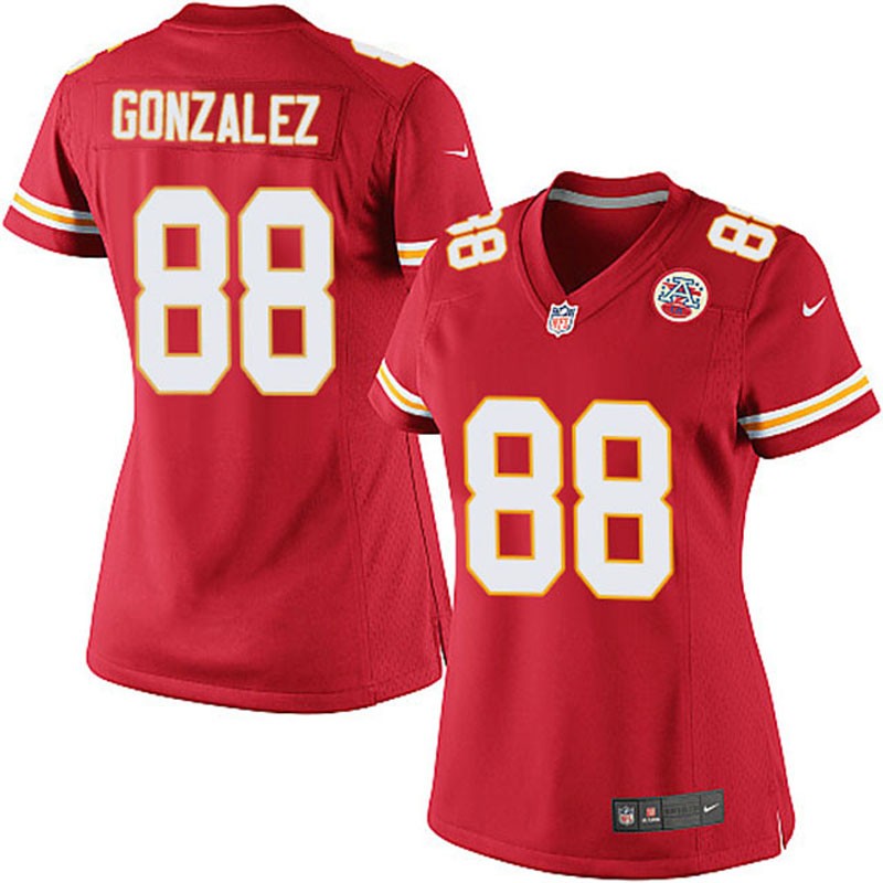 Women Tony Gonzalez #88 Kansas City Chiefs Red Home Limited Jersey