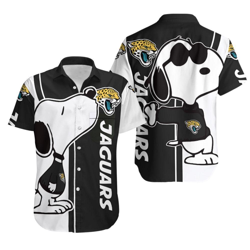 Beach Shirt Jacksonville Jaguars Snoopy Lover 3D Printed Hawaiian Shirt