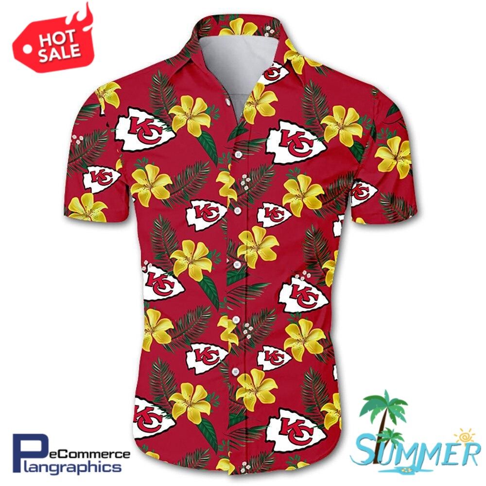 Kansas City Chiefs All Over Print Hawaiian Aloha Shirt Hawaiian Shorts Beach Short Shirt