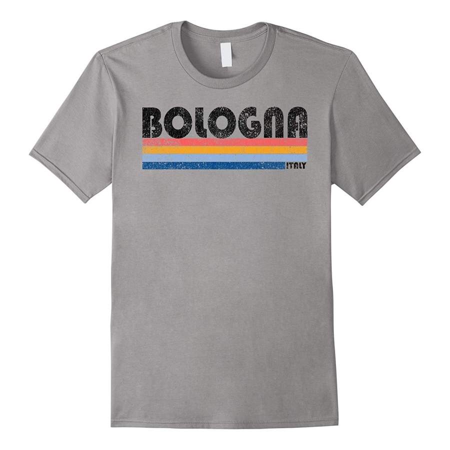 Vintage 1980s Style Bologna Italy T Shirt Slate O-Neck T-Shirt Size 3XL