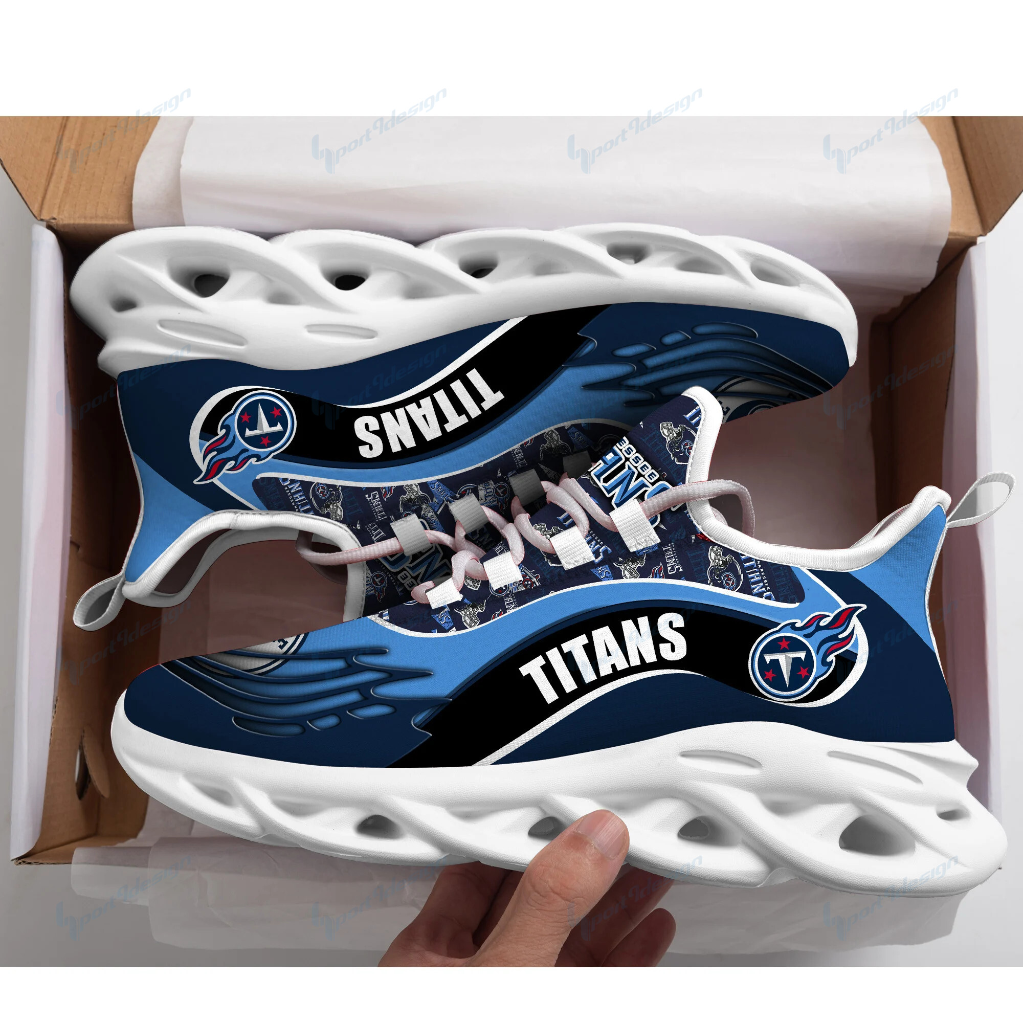 Tennessee Titans Yezy Running Sneakers Bb189