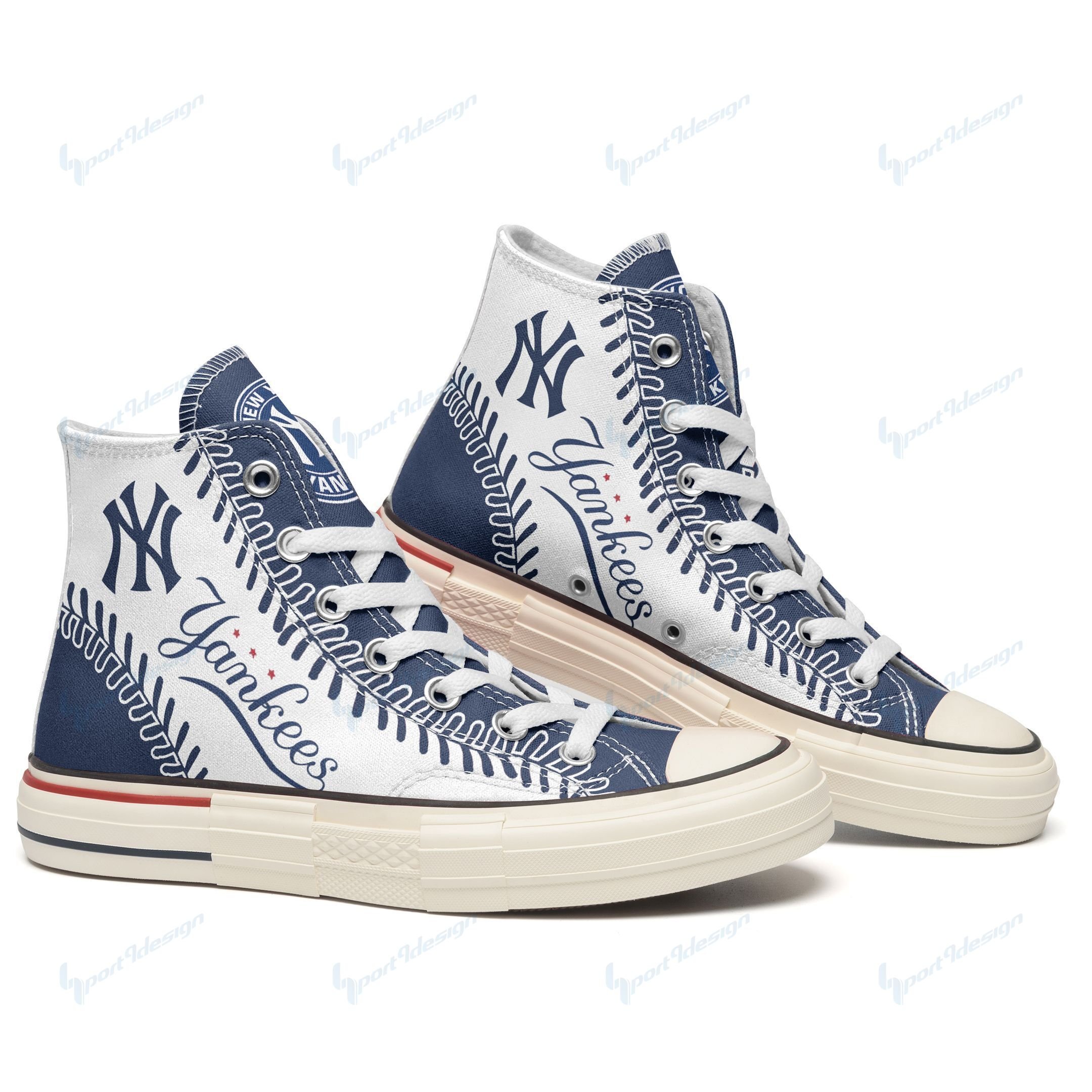 New York Yankees New High Top Canvas Shoes 32