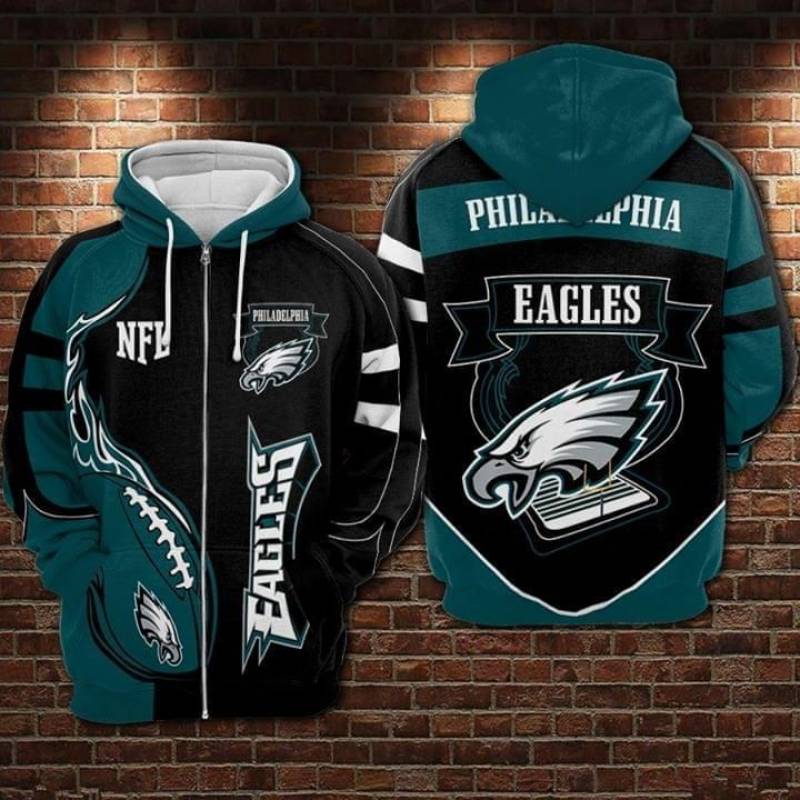 NLF Philadelphia Eagles Football 3D All Over Print Hoodie