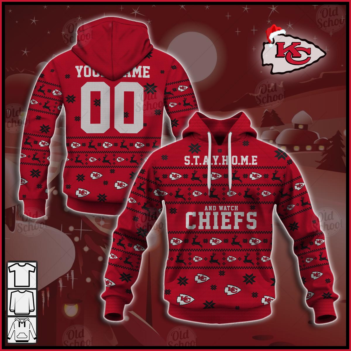 Personalize Kansas City Chiefs Ugly Christmas Sweater Style 2020 Personalize Hoodie