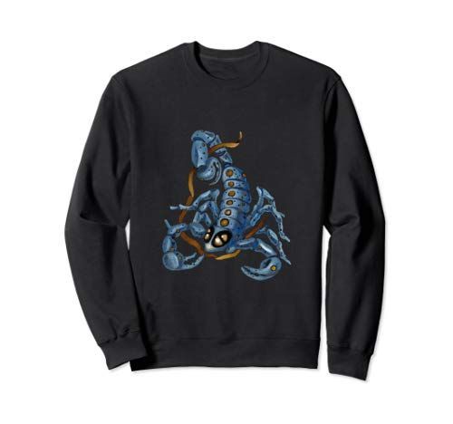 Blue Scorpion Novelty Design Predatory Animal Curved Tail Shirt