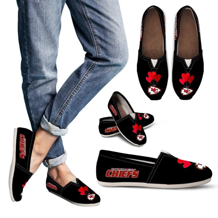 Lovely Heart Balloon Beautiful Logo Kansas City Chiefs Casual Shoes