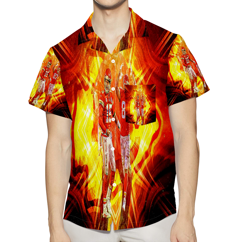 Kansas City Chiefs Team V2 3D All Over Print Summer Beach Hawaiian Shirt With Pocket