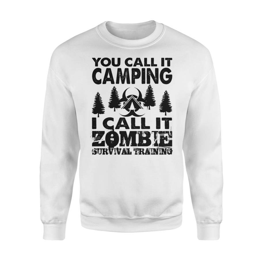 Zombie Survival Training Camping Halloween Camper Halloween Sweatshirt