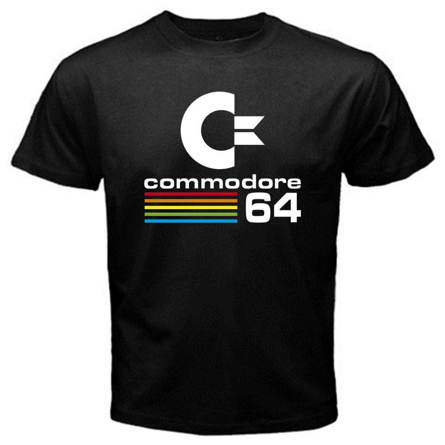 Commodore 64 Retro Computer vintage 80’s geek T-Shirt Black