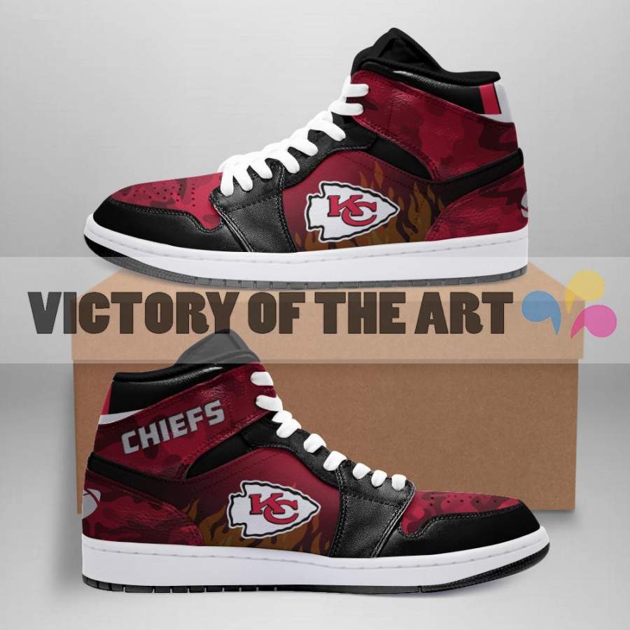 Simple Camo Logo Kansas City Chiefs Jordan Sneakers