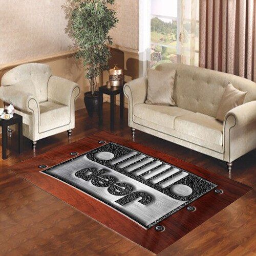 Jeep Logo Embossed Steel Living Room Carpet Rugs