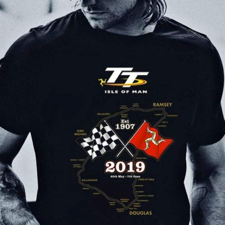 1907-2019 Isle Of Man Women Tt Vintage Road Racing Motorcycle T-Shirt