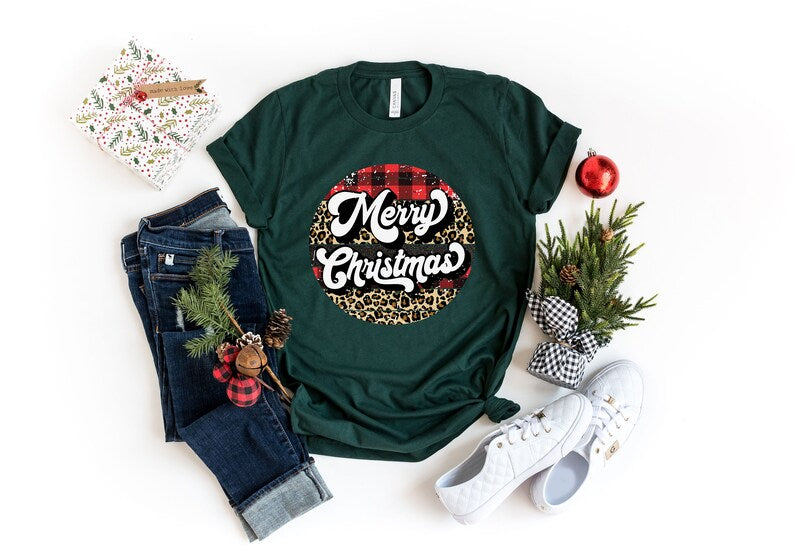 Buffalo Plaid Christmas Shirt, Merry Christmas Shirt, Christmas T-Shirt, Christmas Family Shirt, Christmas Gift - Teeshirtsummer Christmas Gift