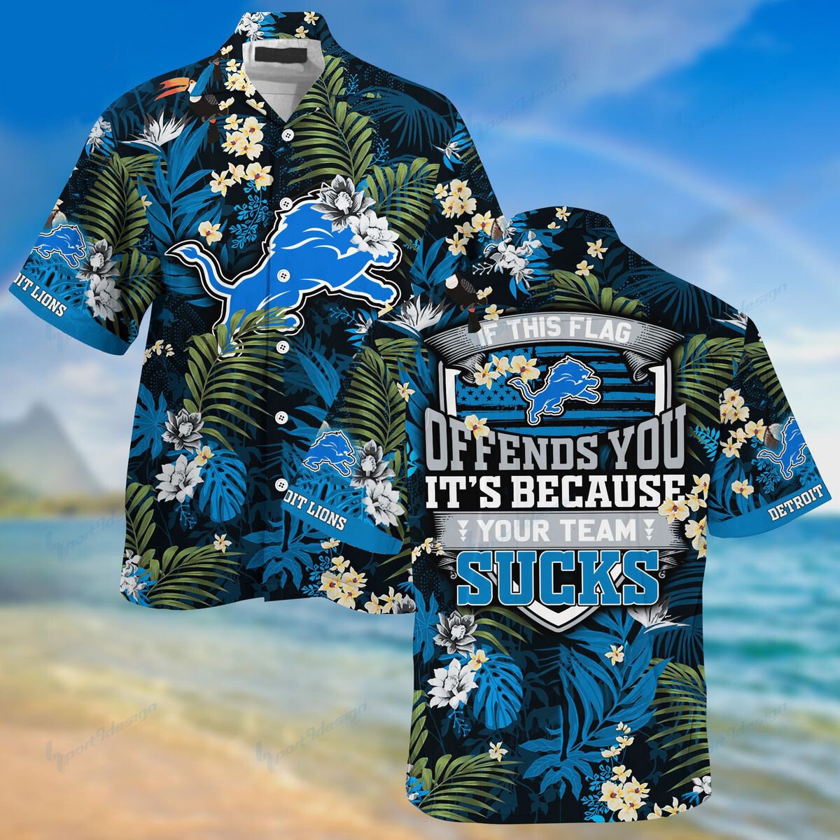 Detroit Lions Summer Hawaiian Shirt 14