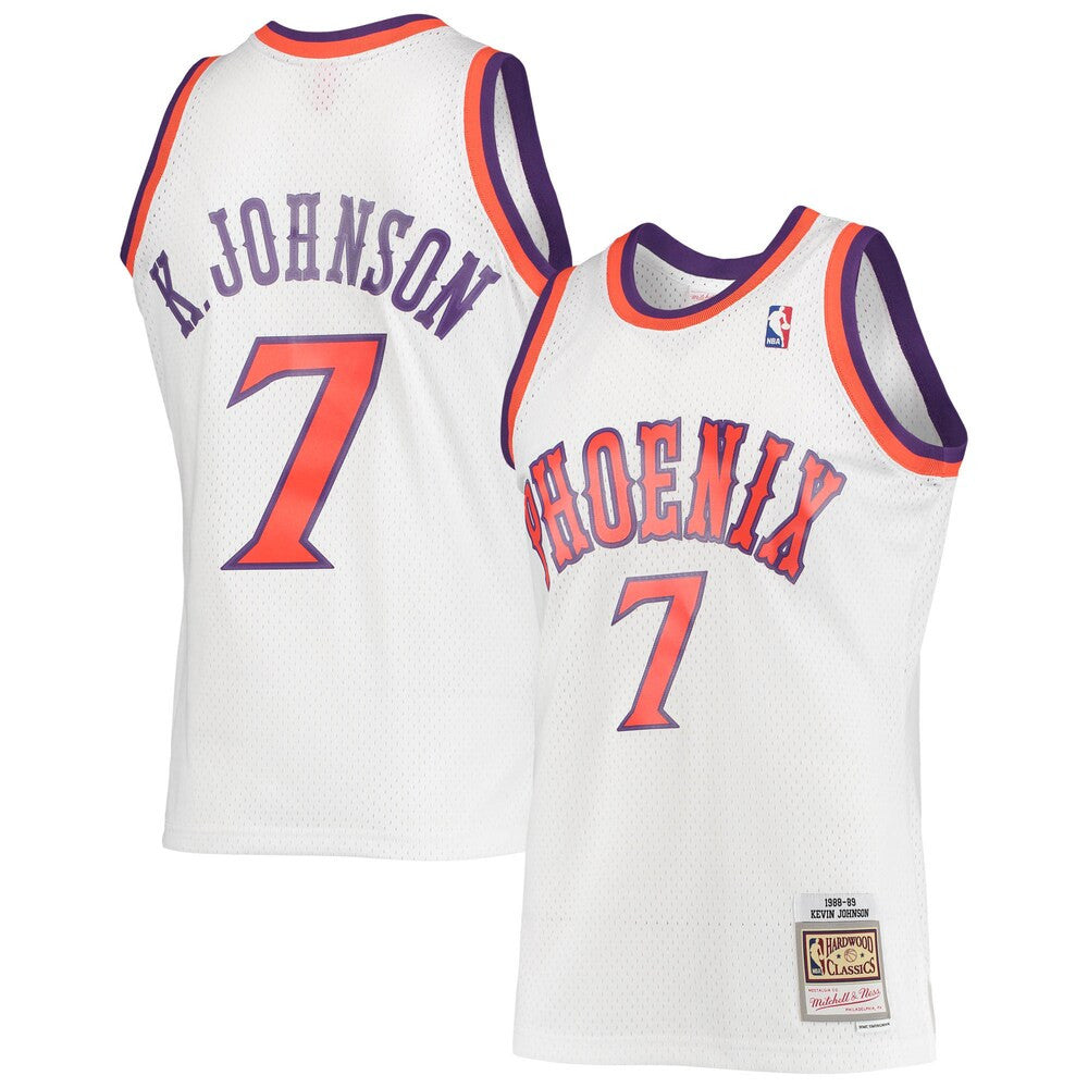 Men’S Mitchell & Ness Kevin Johnson White Phoenix Suns 1989-90 Hardwood ...