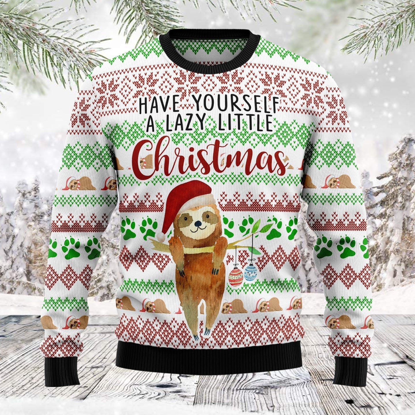 Christmas Sloth Ugly Christmas Sweater | Adult | Us1746