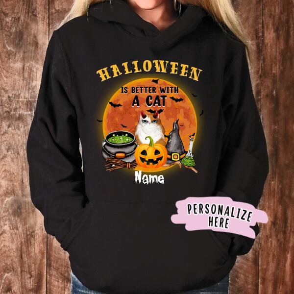 Personalized Halloween Is Better With A Cat Hoodie