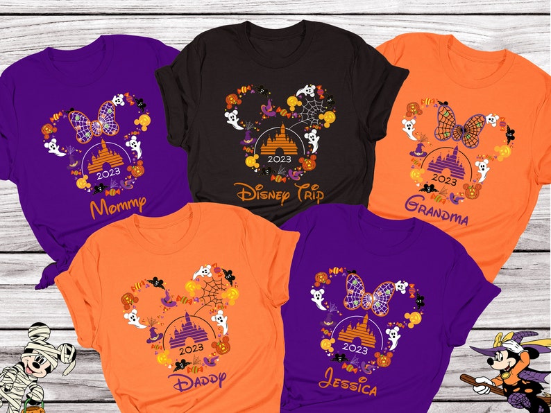 Custom Disney Family Halloween Shirt, Disney Halloween Crew, Disney Family Matching Shirt, Disneyland Halloween Ears, My First Halloween Tee Disneyland Shirt