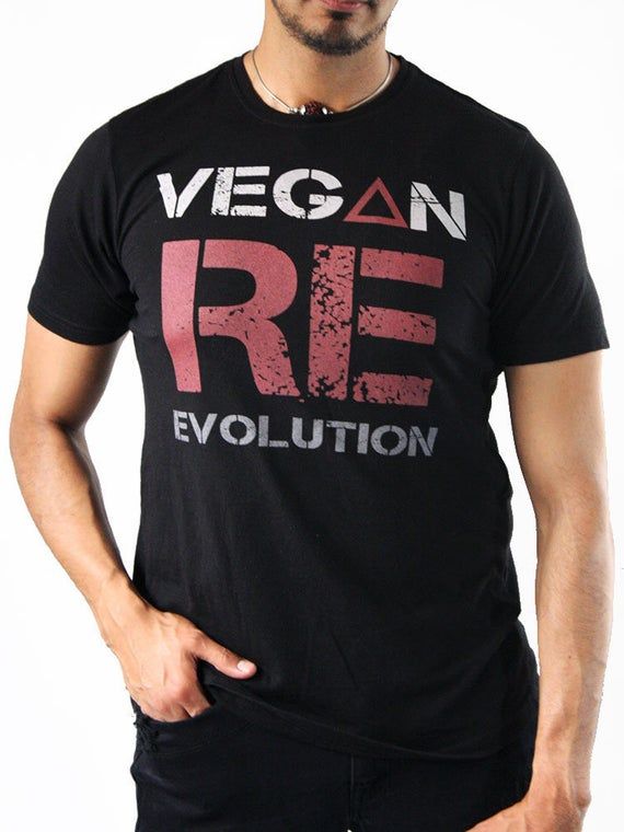 Vegan Revolution T Shirt Men S Vegan Shirt Sporty Vegan Clothing Gift For Boyfriend Vegan Logo Tee Animal Activist Shirt Protest Him