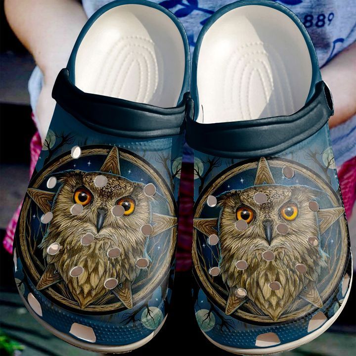 Owl Night Sku 1737 Crocs Clog Shoes