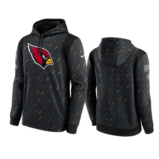 Arizona Cardinals Charcoal Therma Pullover 2021 Crucial Catch Hoodie