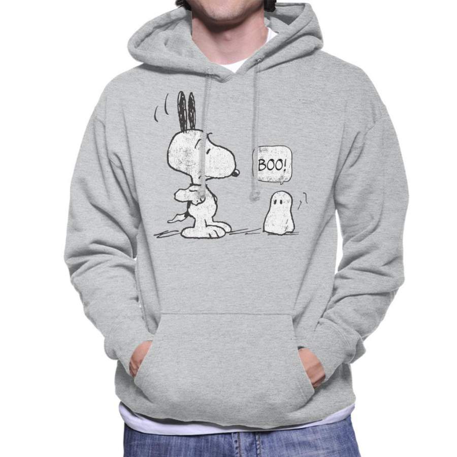 Peanuts Halloween Ghost Fright Snoopy Men’s Hooded Sweatshirt