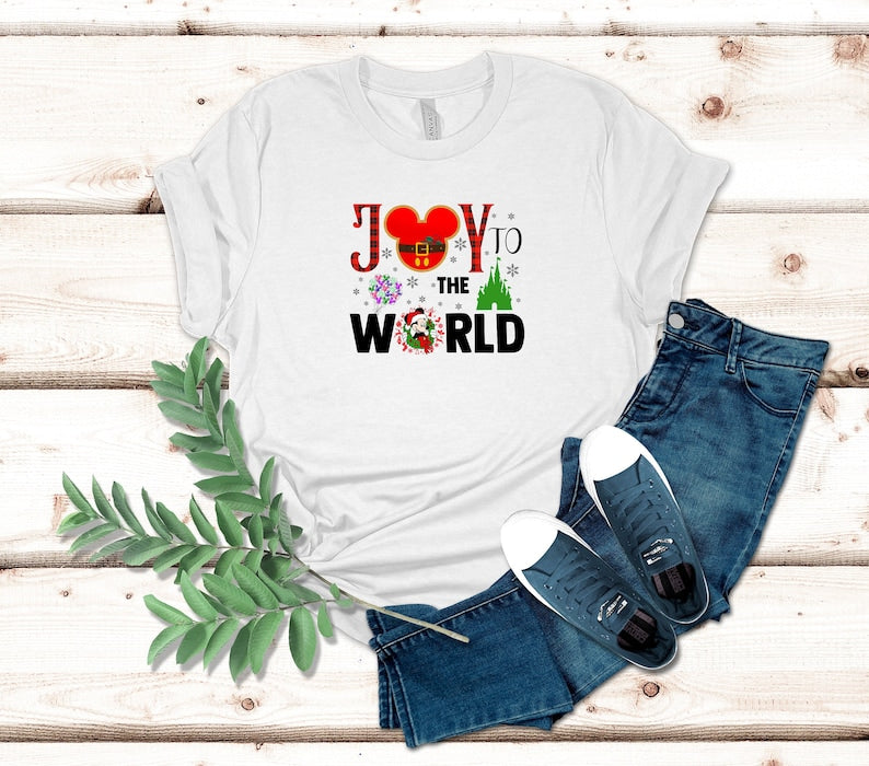 The Magic Kingdom x LookSy Joy To The World Shirt, Epcot Christmas Shirt, Christmas Disney Gifts, Disneyland Christmas Shirt, Christmas Joy Shirt