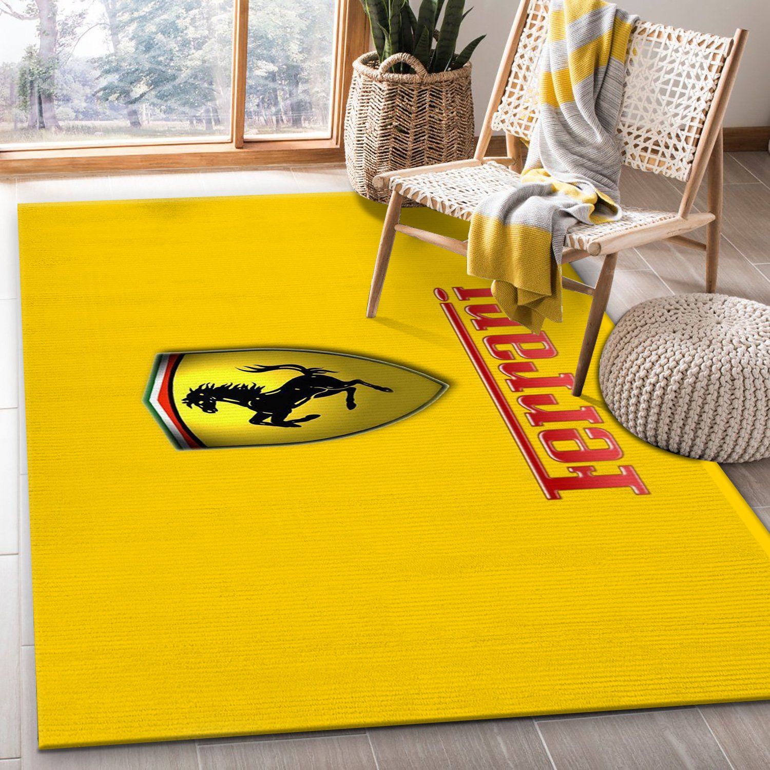 Ferrari Logo Hd Area Rug Bedroom Home Decor Floor Decor