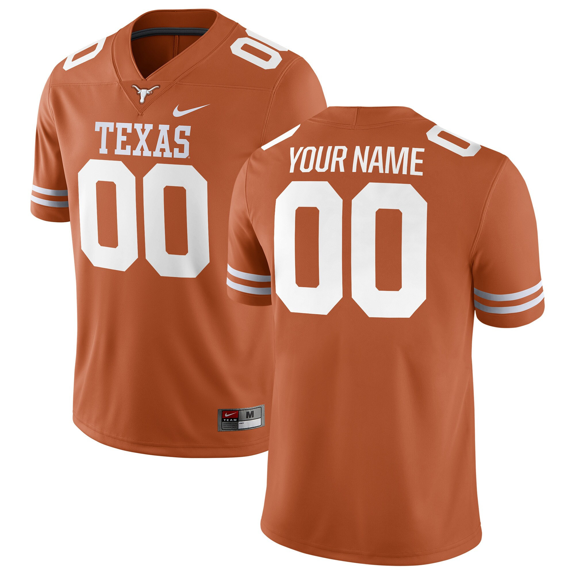 Texas Longhorns Custom Orange Jersey – All Stitched