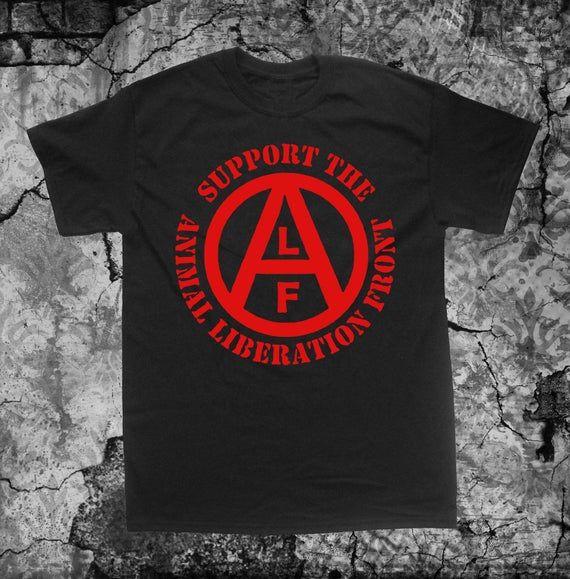 Animal Liberation Front T Shirt Vegan Vegetarian Alf Animal Welfare Rights Punk Crass Subhumans Icons Of Filth Aus Rotten Earth Human