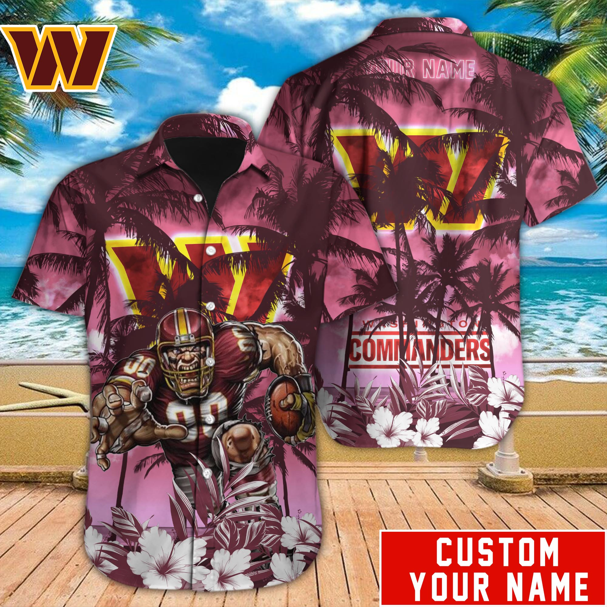 Washington Commanders Nfl-Hawaiian Shirt Custom M-40433