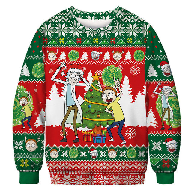 3D Funny Print Ugly Christmas Sweater Christmas Jumpers Hoodies